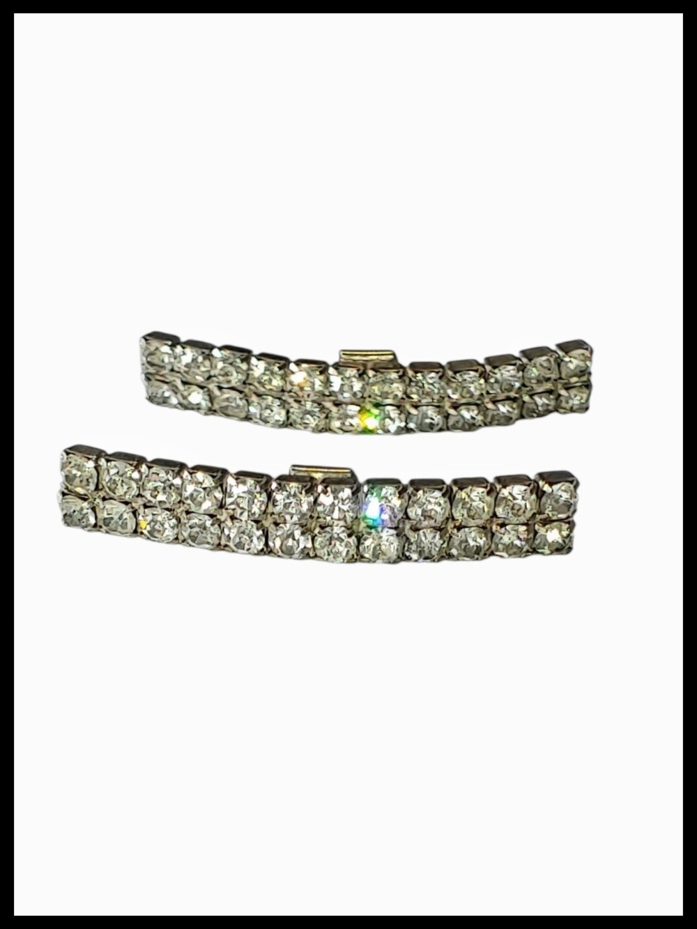 Vintage Bright Rhinestone Shoe Clips